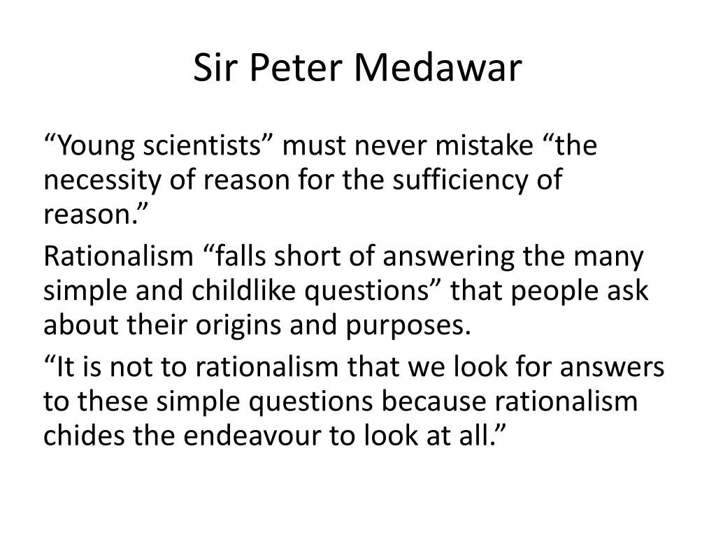 sir peter medawar