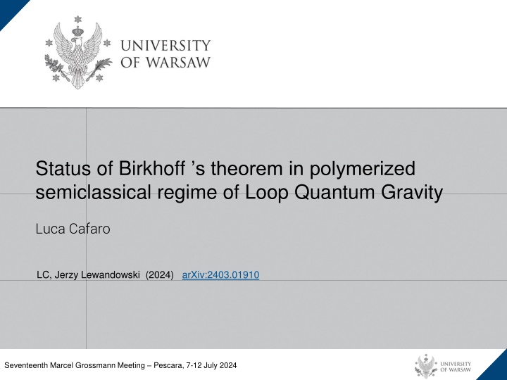 status of birkhoff s theorem in polymerized