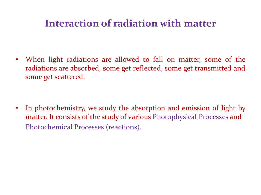 interaction of radiation with matter 1