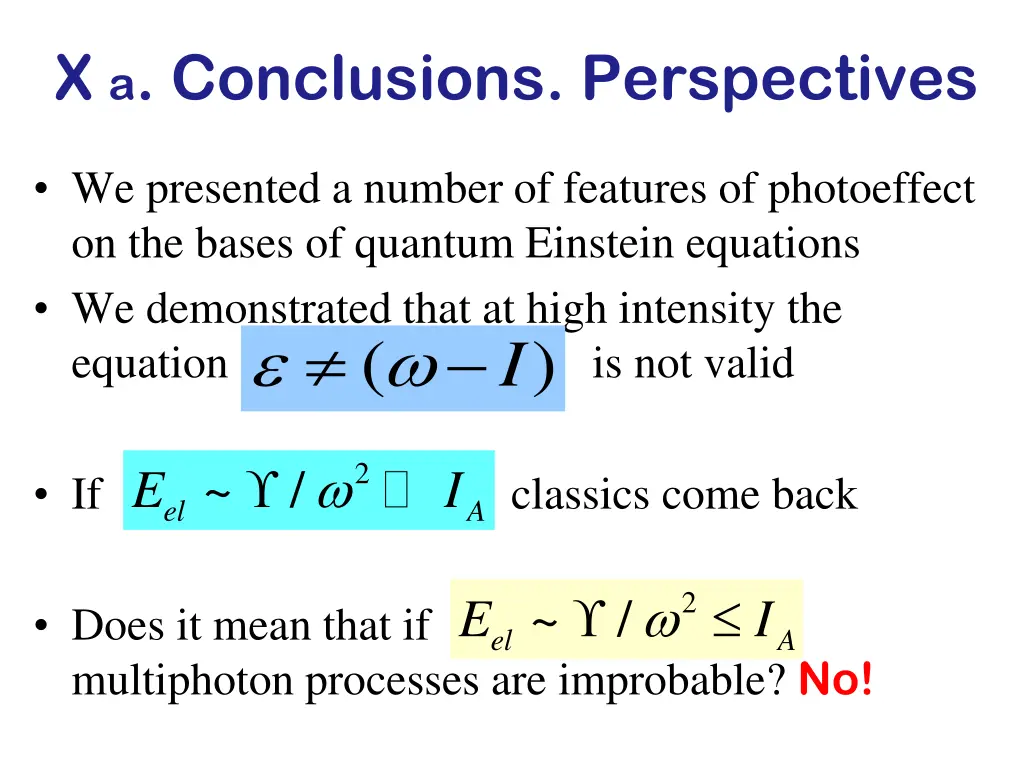 x a conclusions perspectives