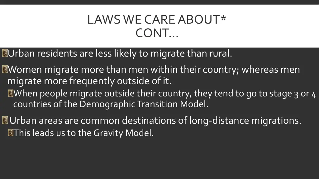 laws we care about cont