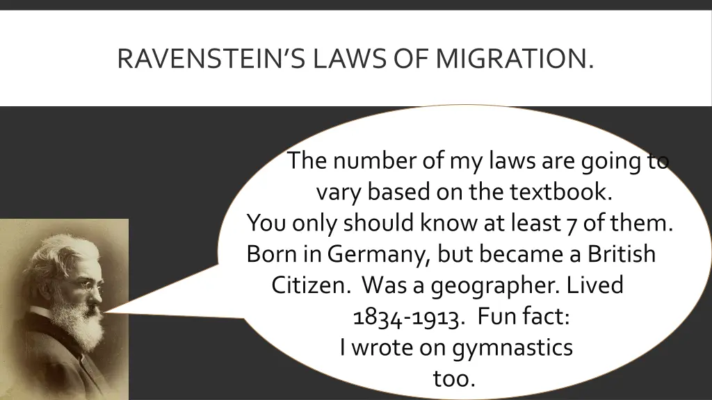 ravenstein s laws of migration