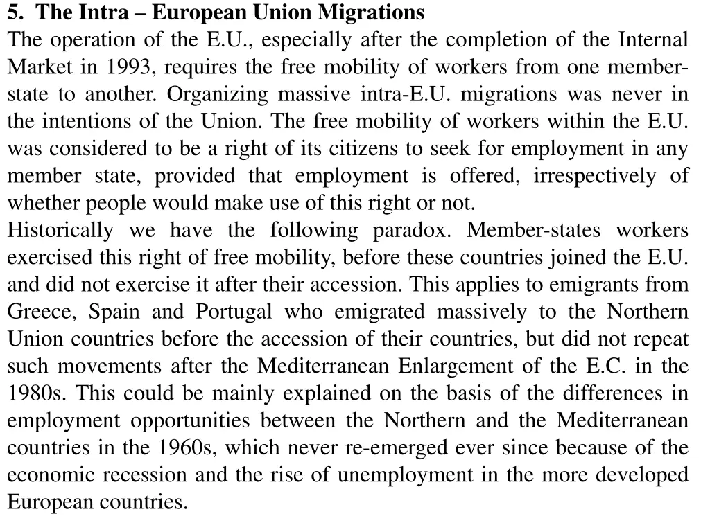 5 the intra european union migrations