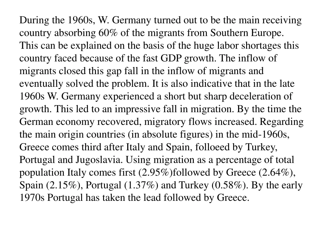 during the 1960s w germany turned