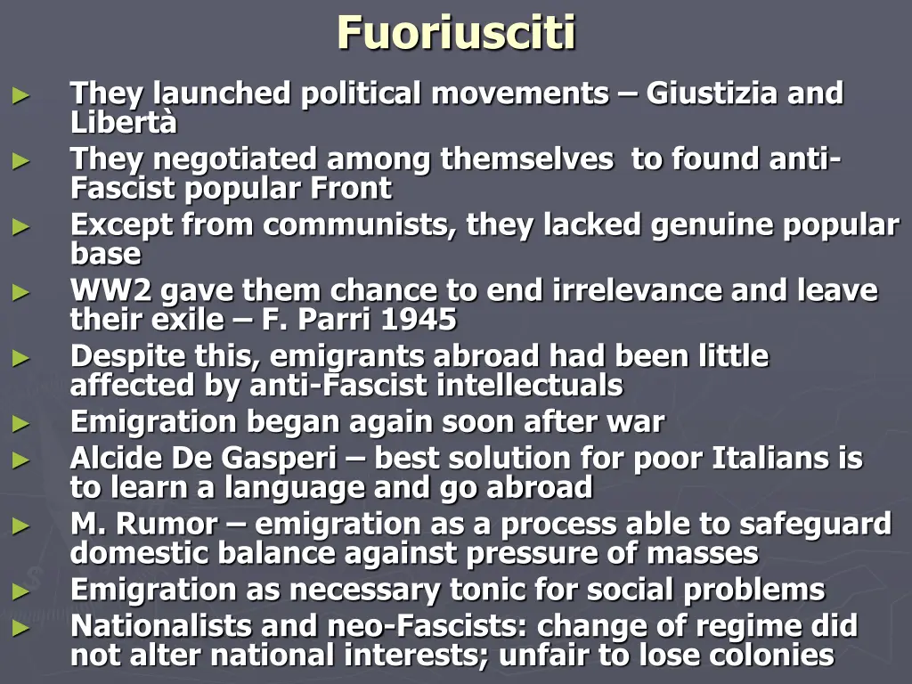 fuoriusciti