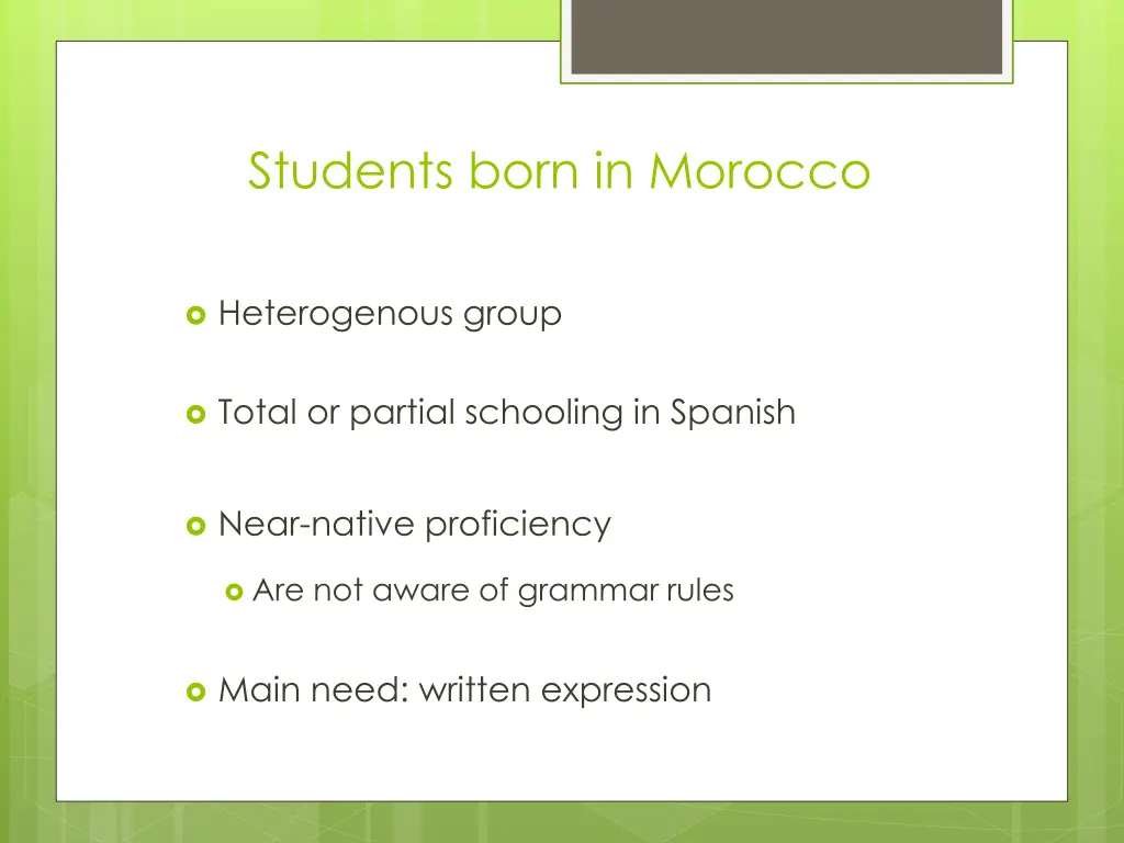 students born in morocco