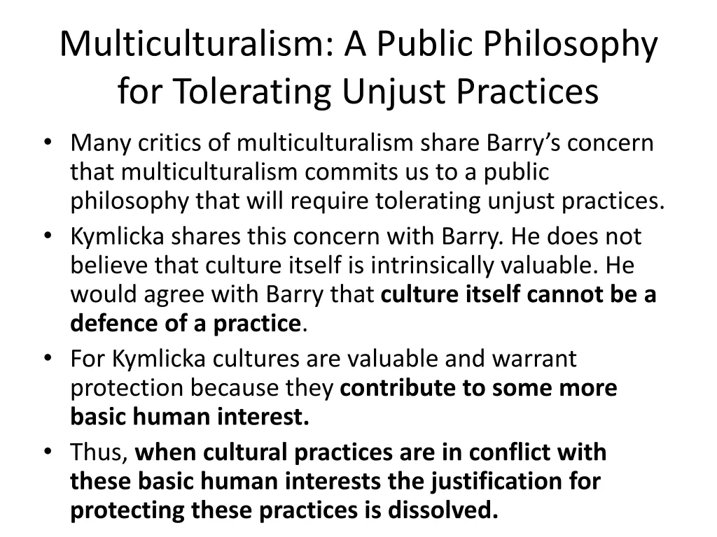 multiculturalism a public philosophy