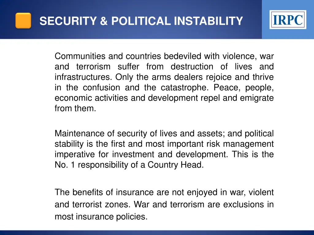 security political instability