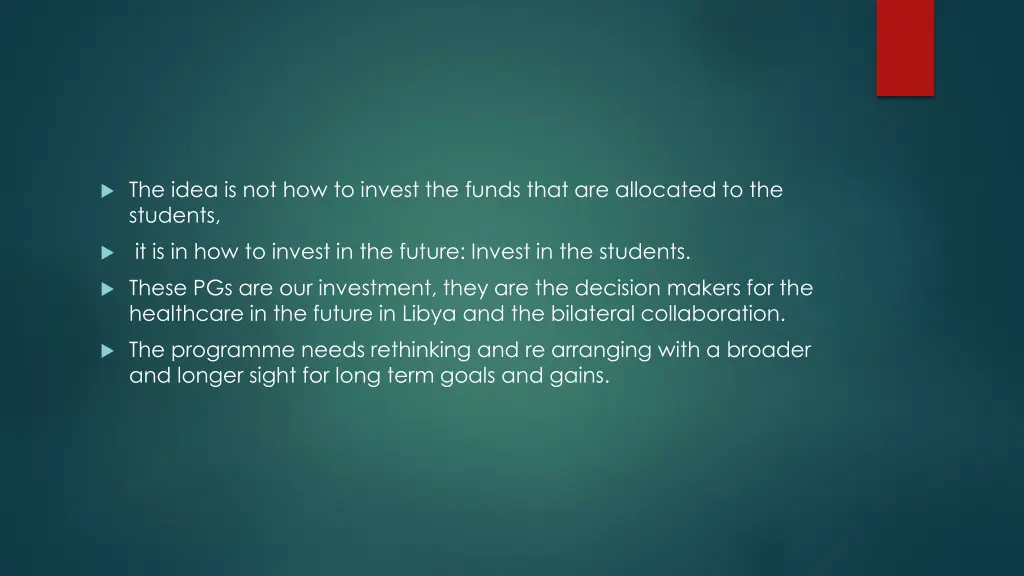the idea is not how to invest the funds that