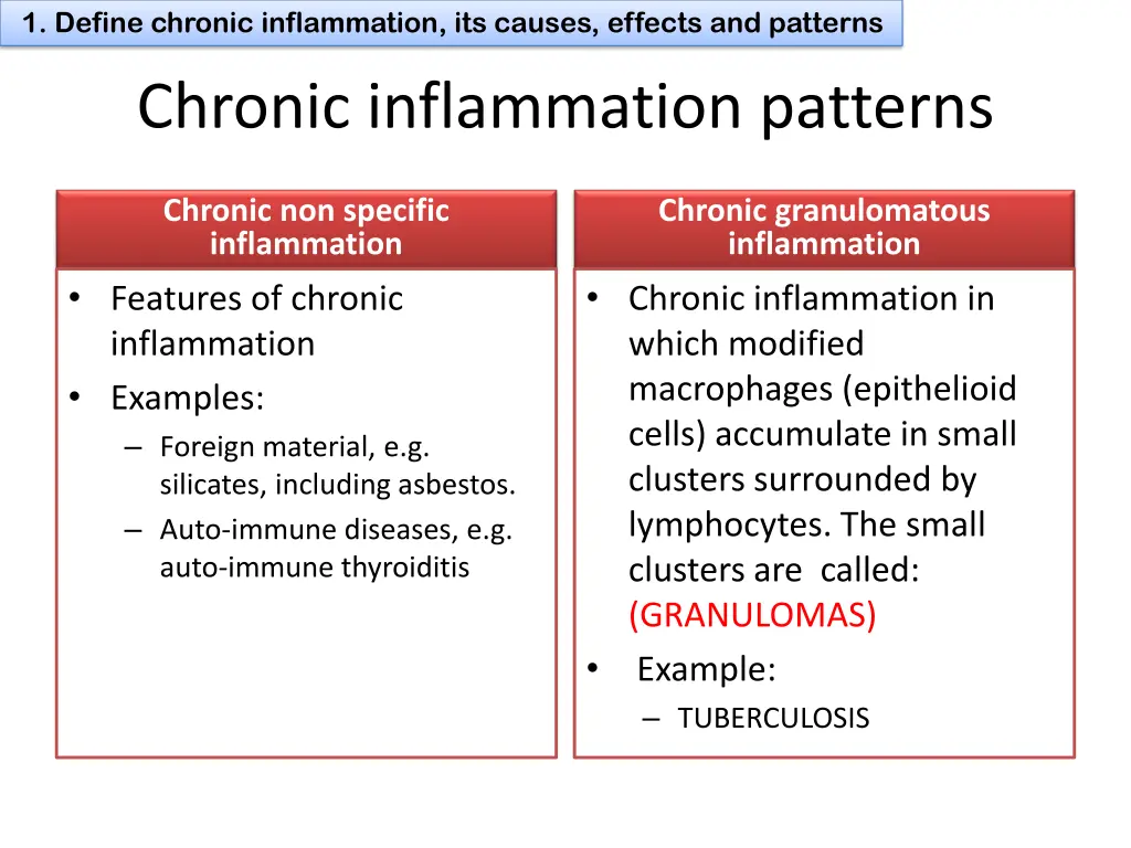 1 define chronic inflammation its causes effects 8