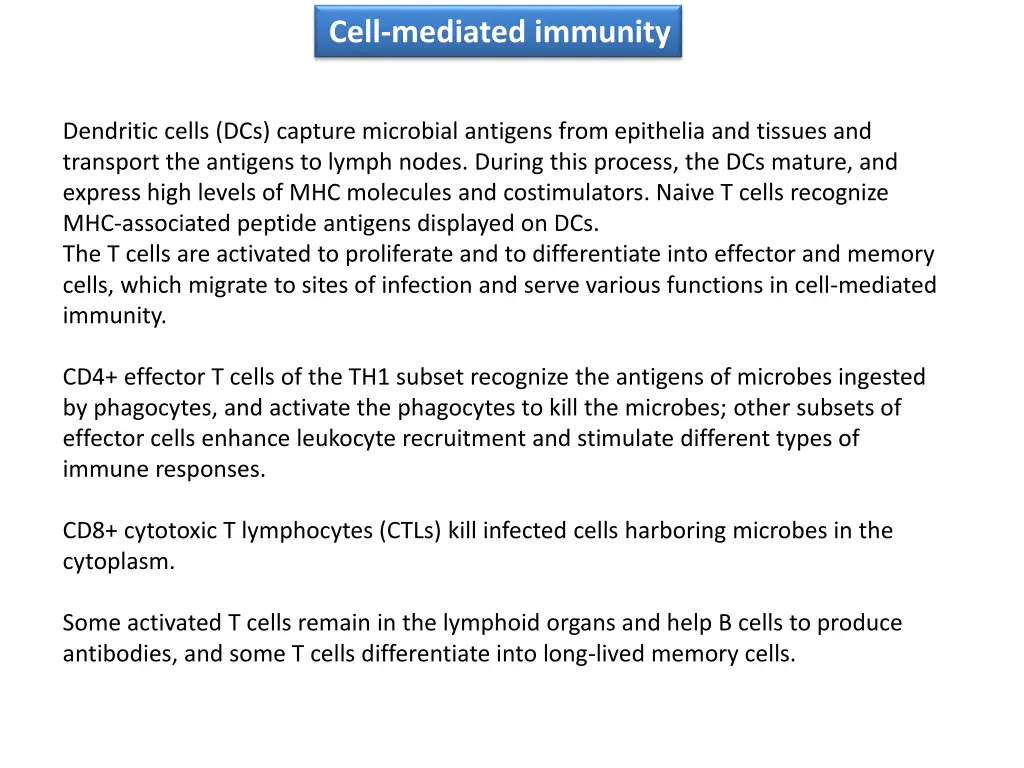 cell mediated immunity