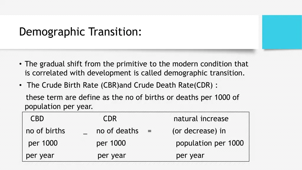 demographic transition