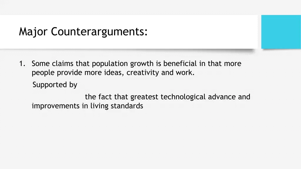 major counterarguments