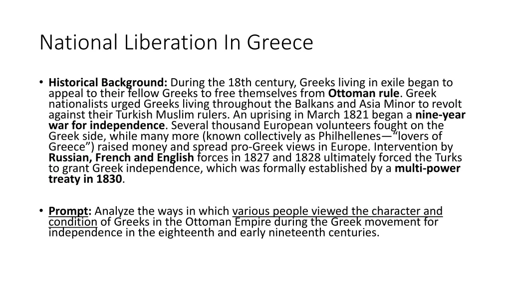 national liberation in greece