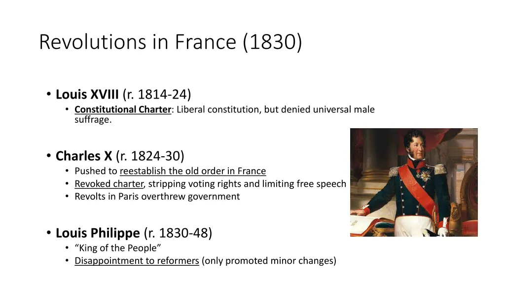 revolutions in france 1830