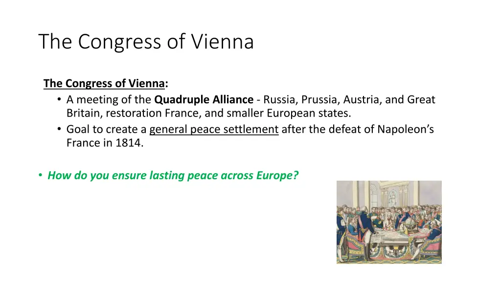 the congress of vienna