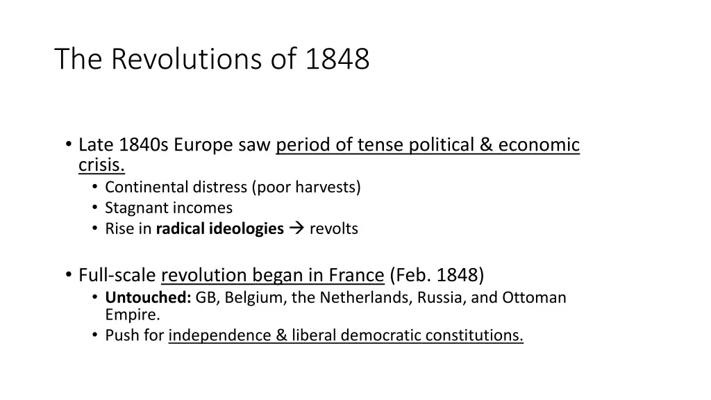 the revolutions of 1848