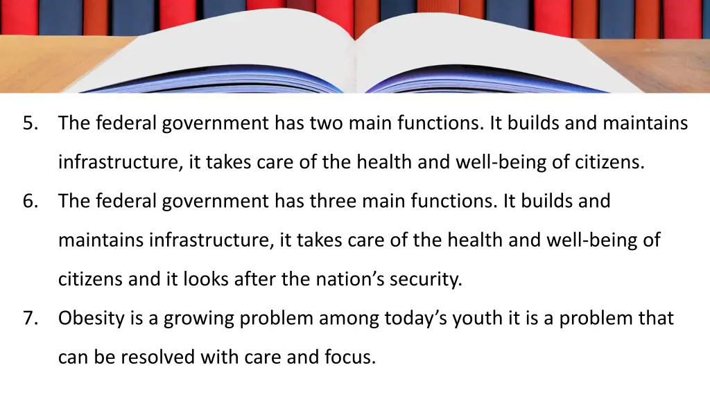 5 the federal government has two main functions