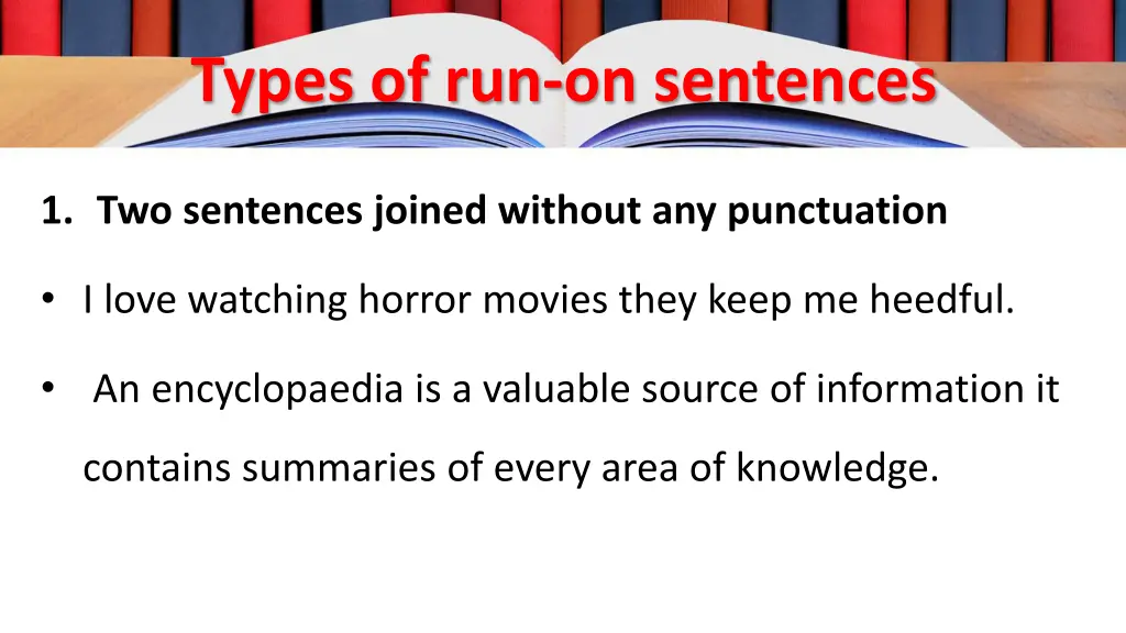 types of run on sentences