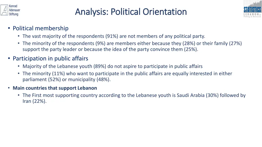 analysis political orientation analysis political 1