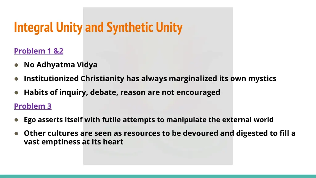 integral unity and synthetic unity 14