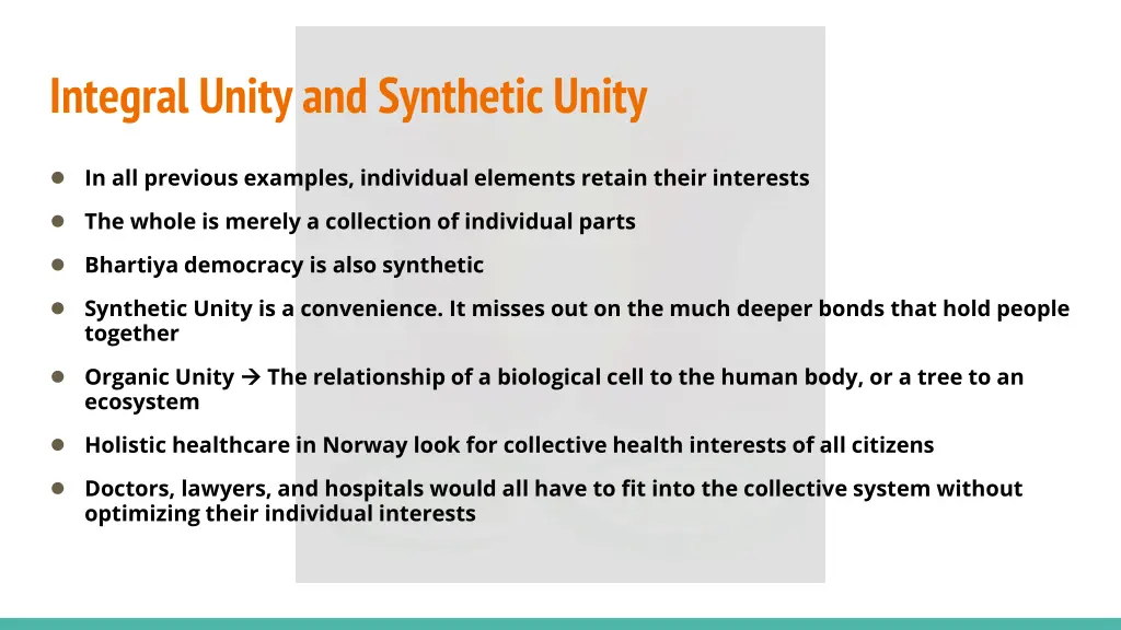 integral unity and synthetic unity 4