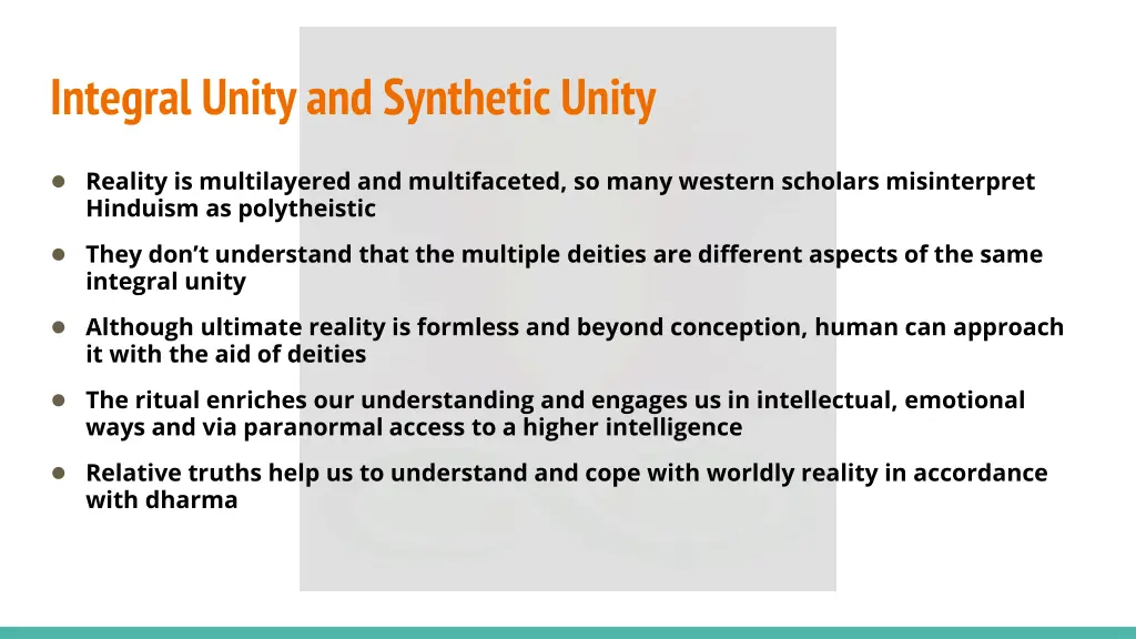 integral unity and synthetic unity 8