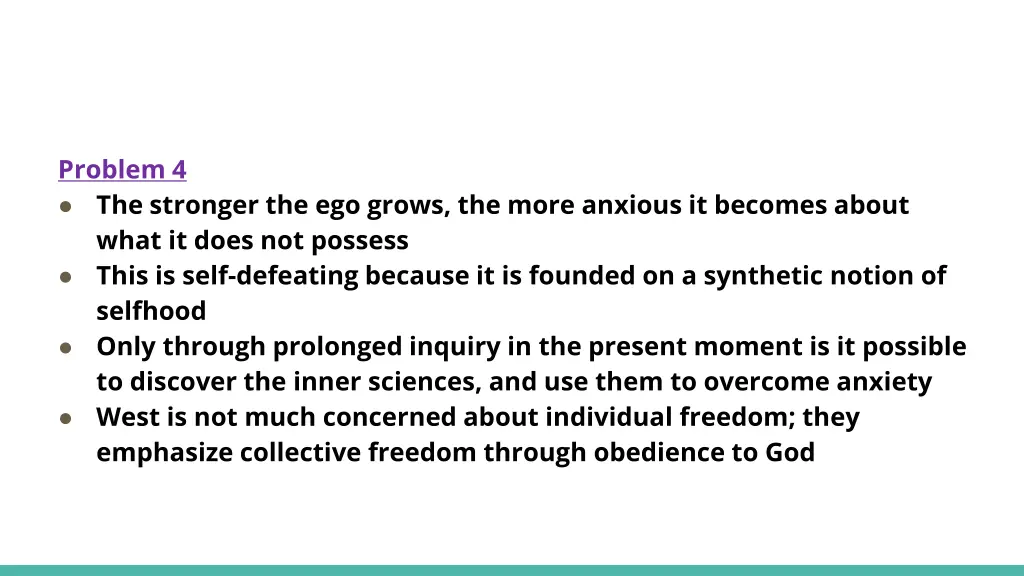 problem 4 the stronger the ego grows the more