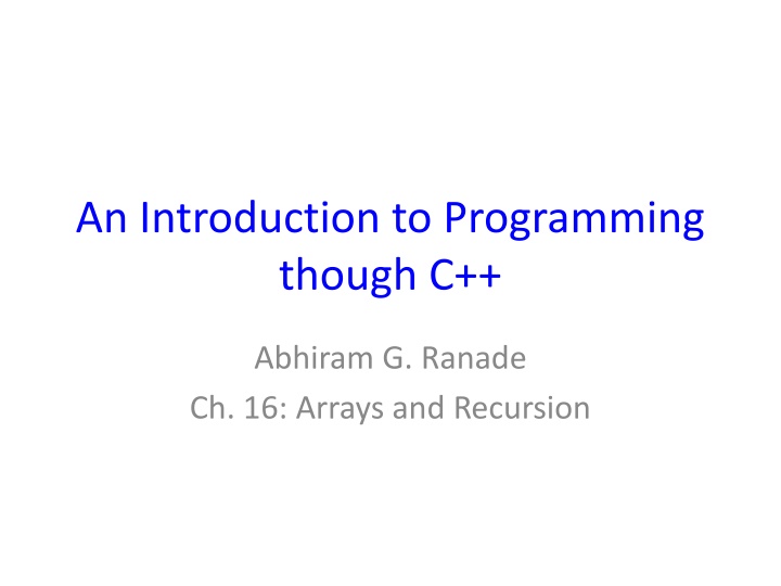 an introduction to programming though c