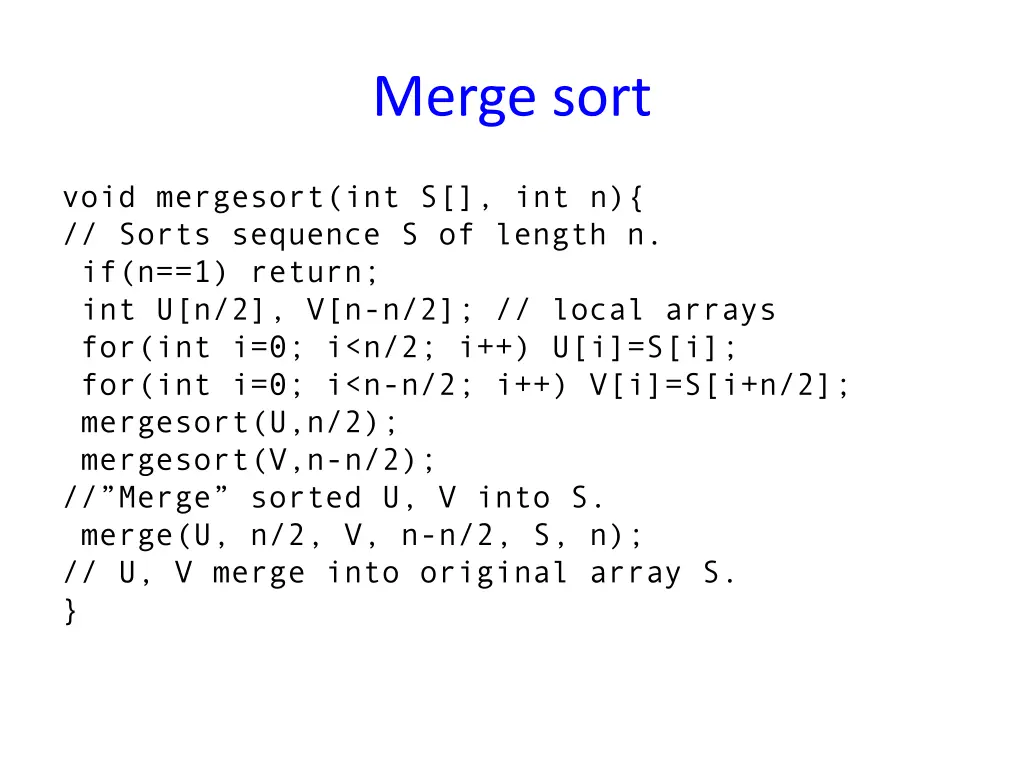 merge sort