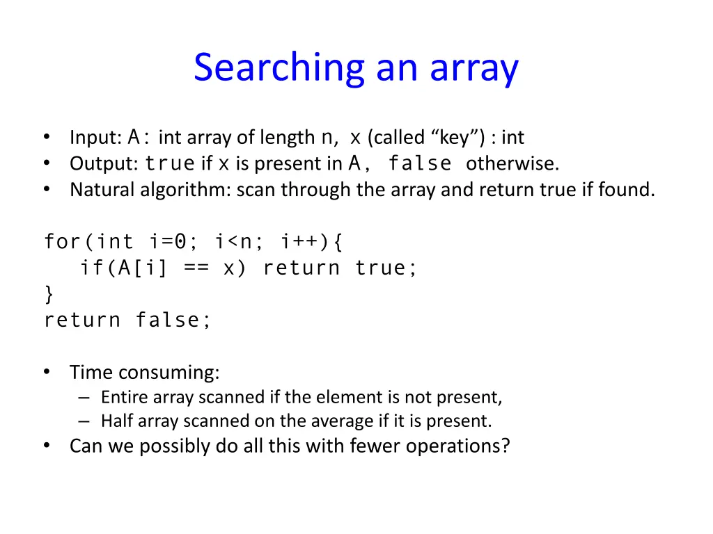 searching an array