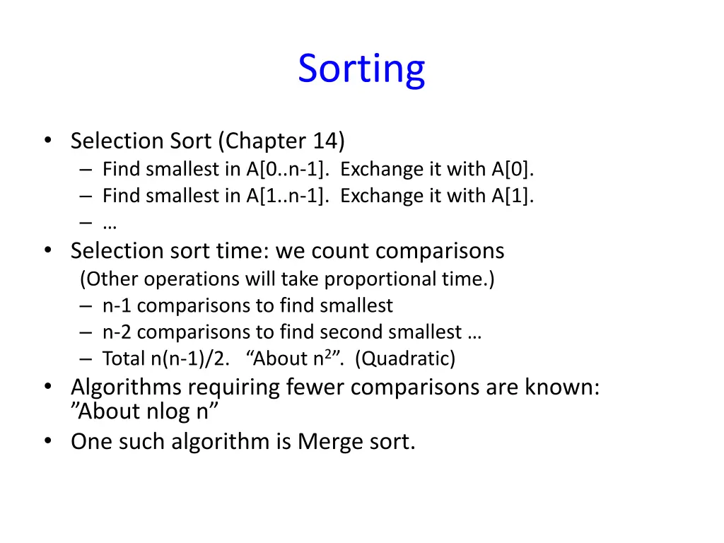 sorting