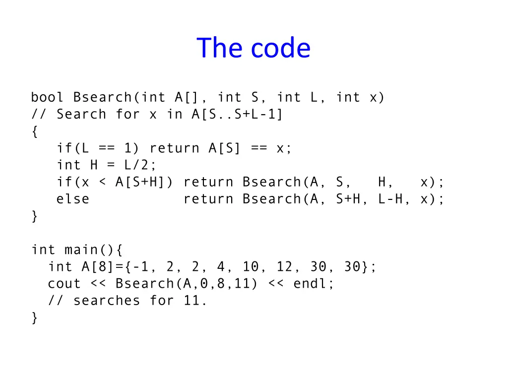 the code