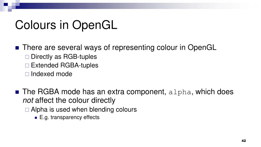 colours in opengl 1