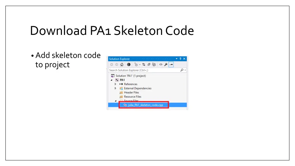 download pa1 skeleton code 2