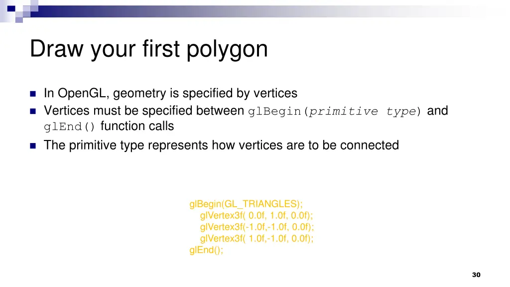 draw your first polygon 3