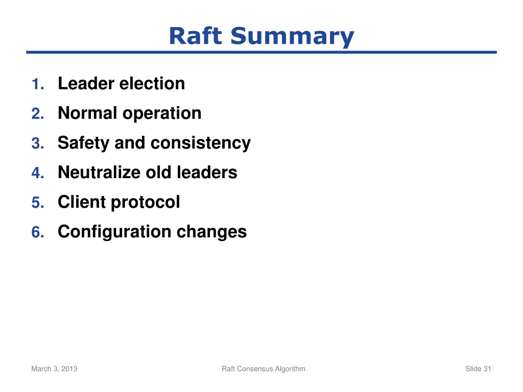 raft summary