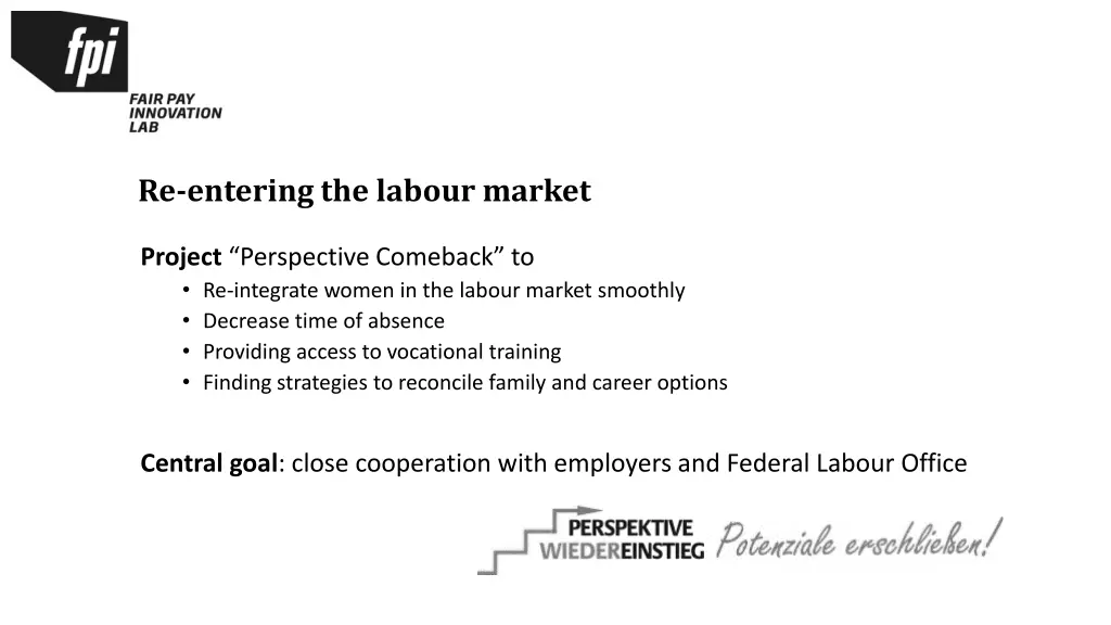 re entering the labour market