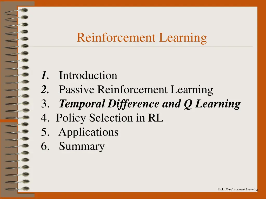 eick reinforcement learning 14