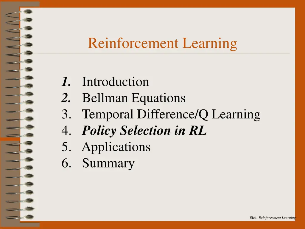 eick reinforcement learning 32