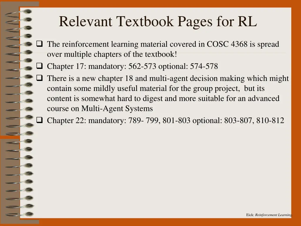 eick reinforcement learning 4