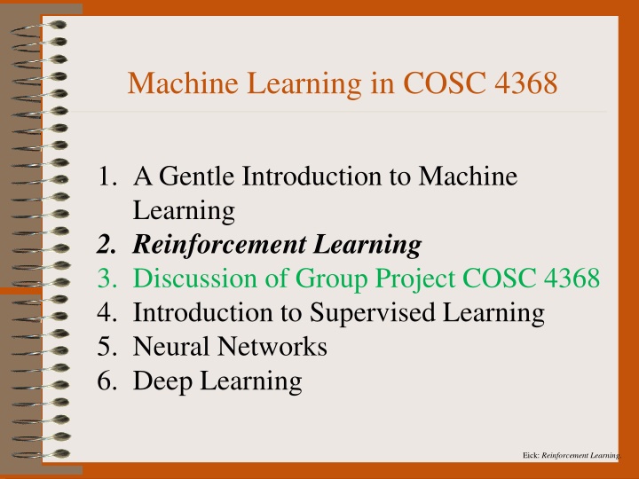 eick reinforcement learning