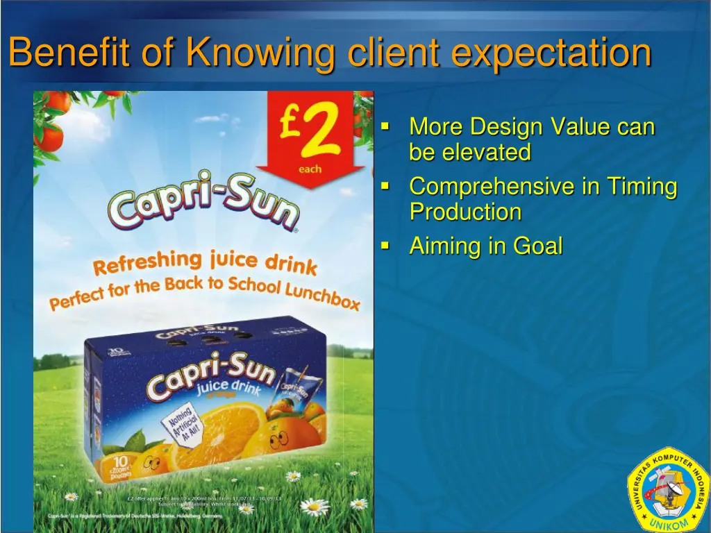 benefit of knowing client expectation