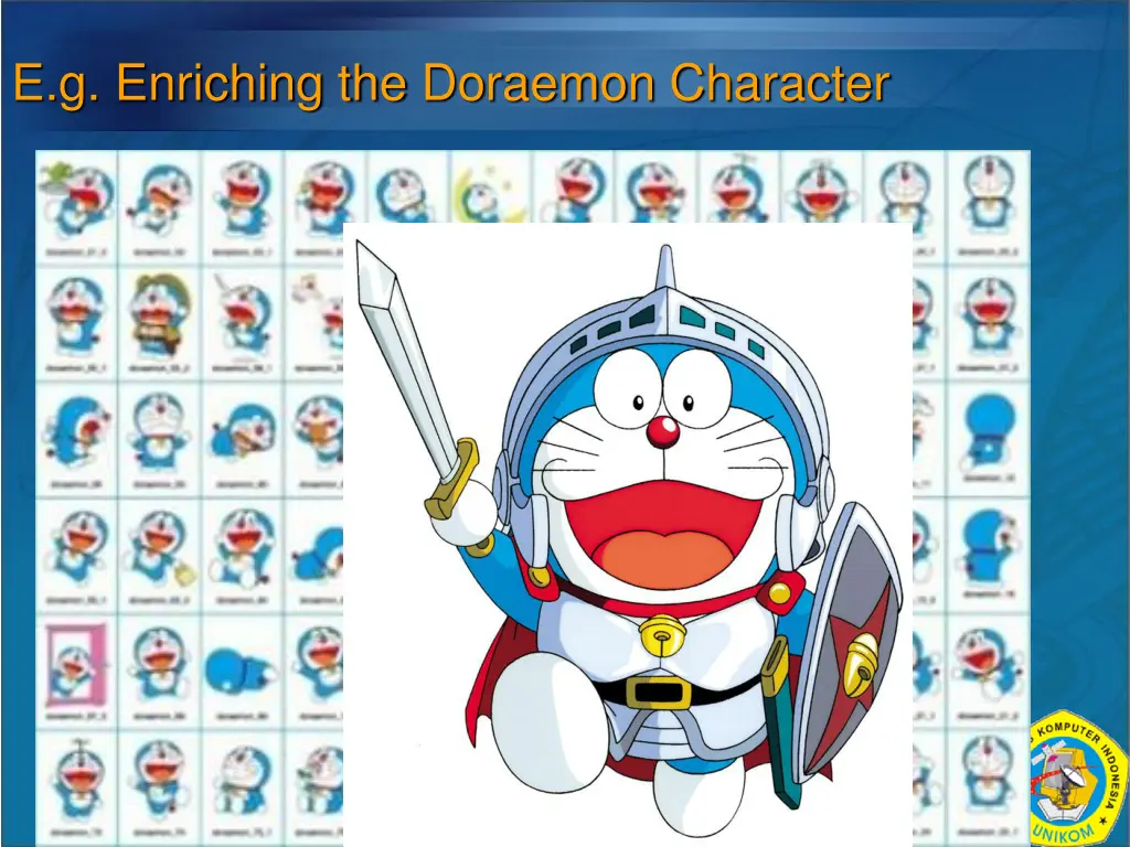 e g enriching the doraemon character