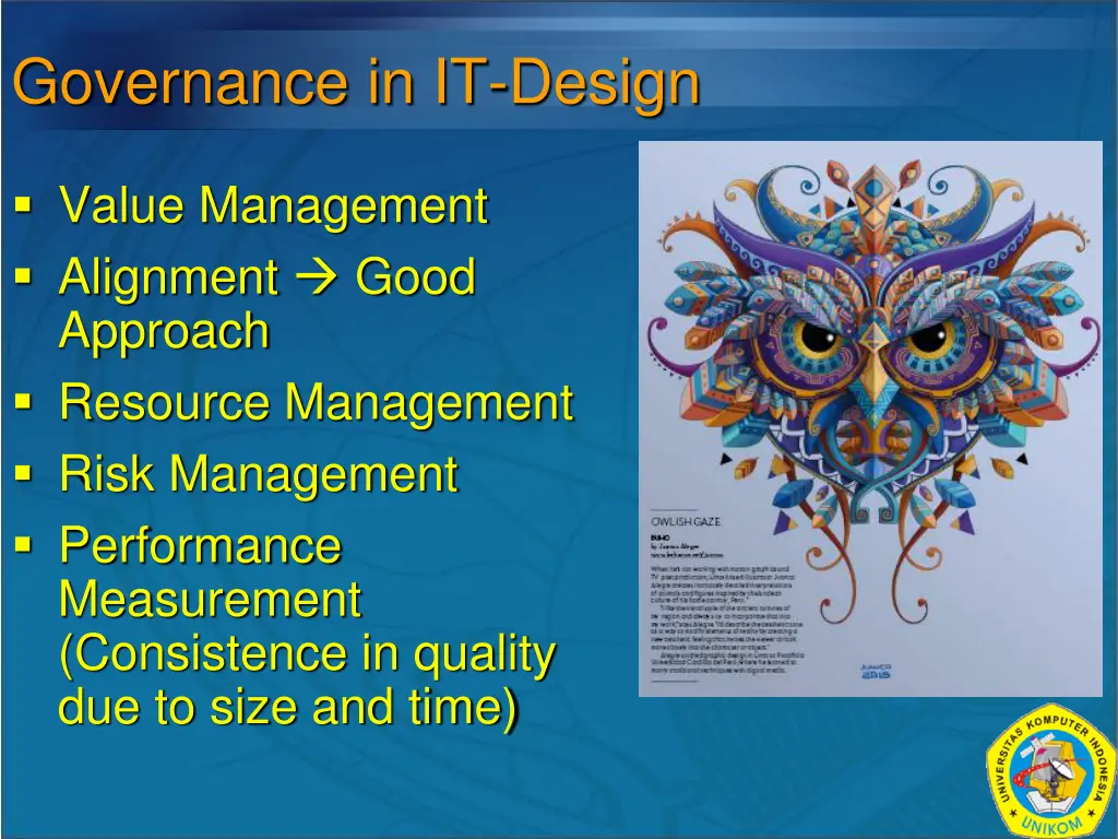 governance in it design 1