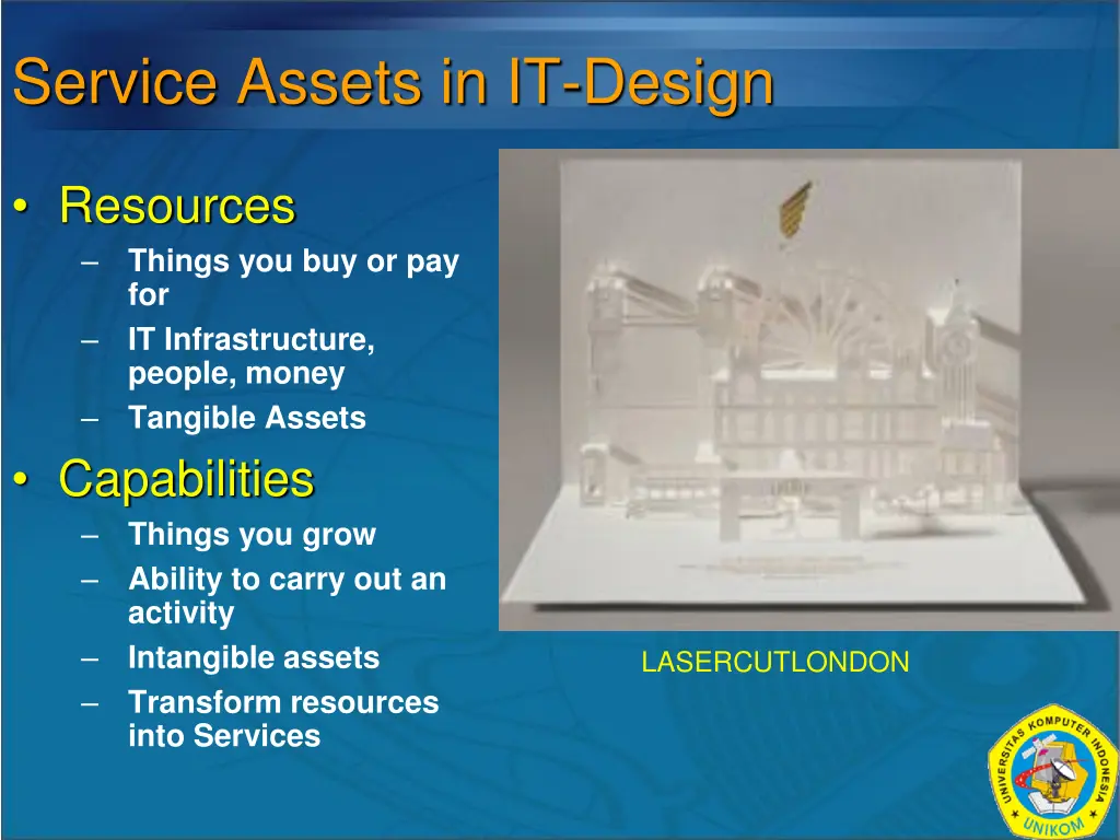 service assets in it design