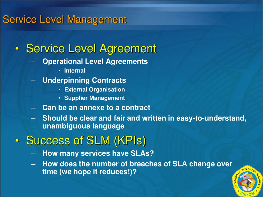 service level management