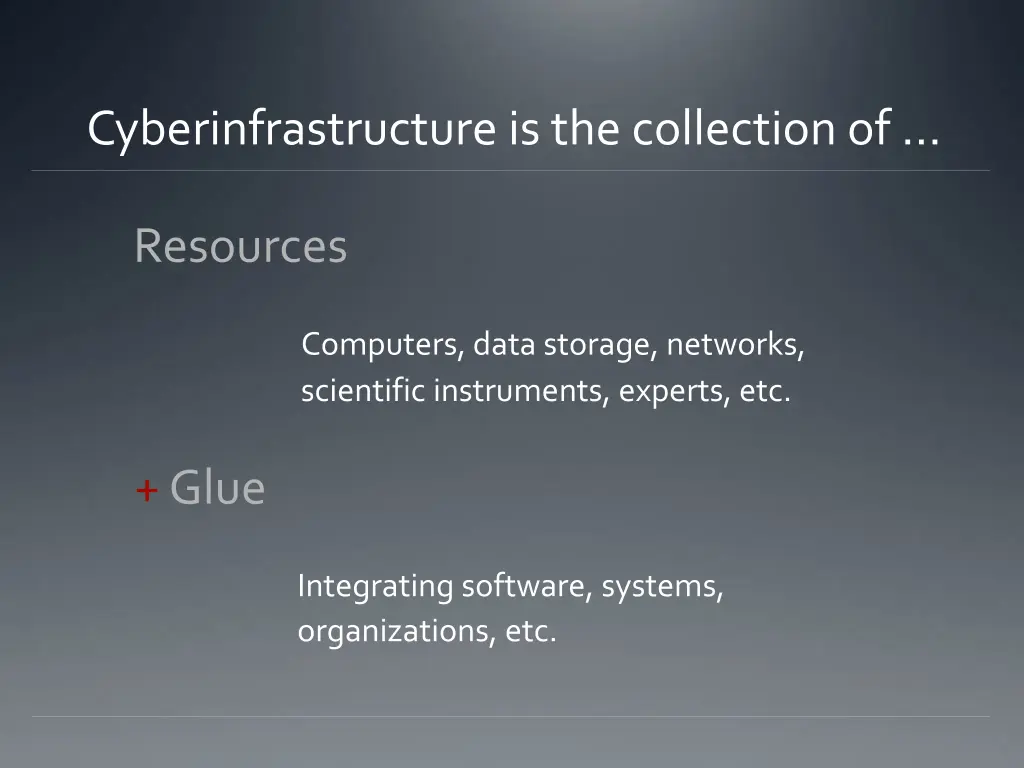 cyberinfrastructure is the collection of