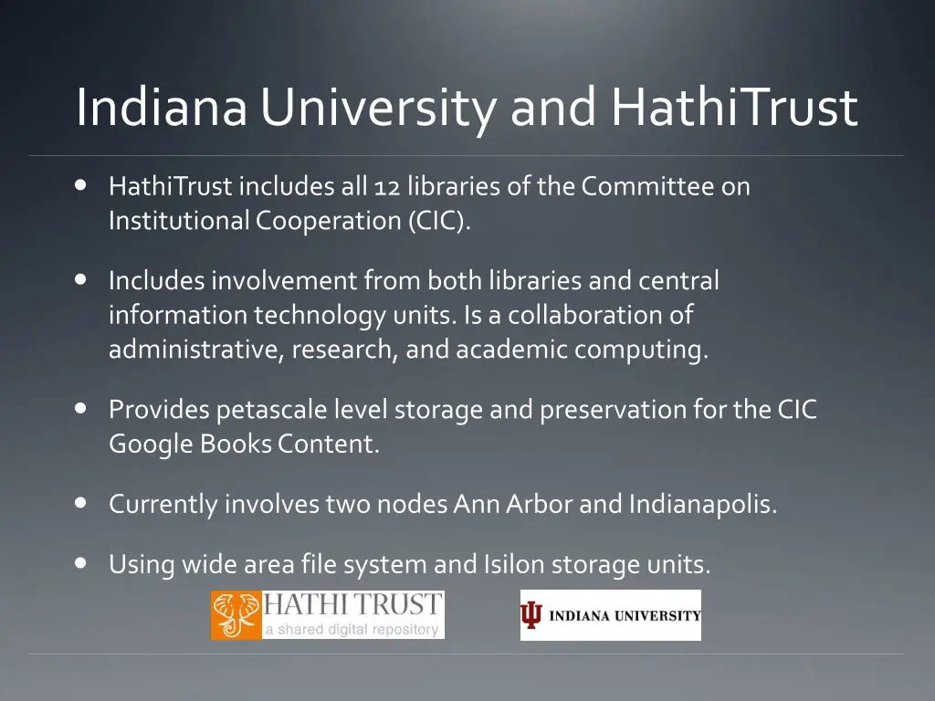 indiana university and hathitrust