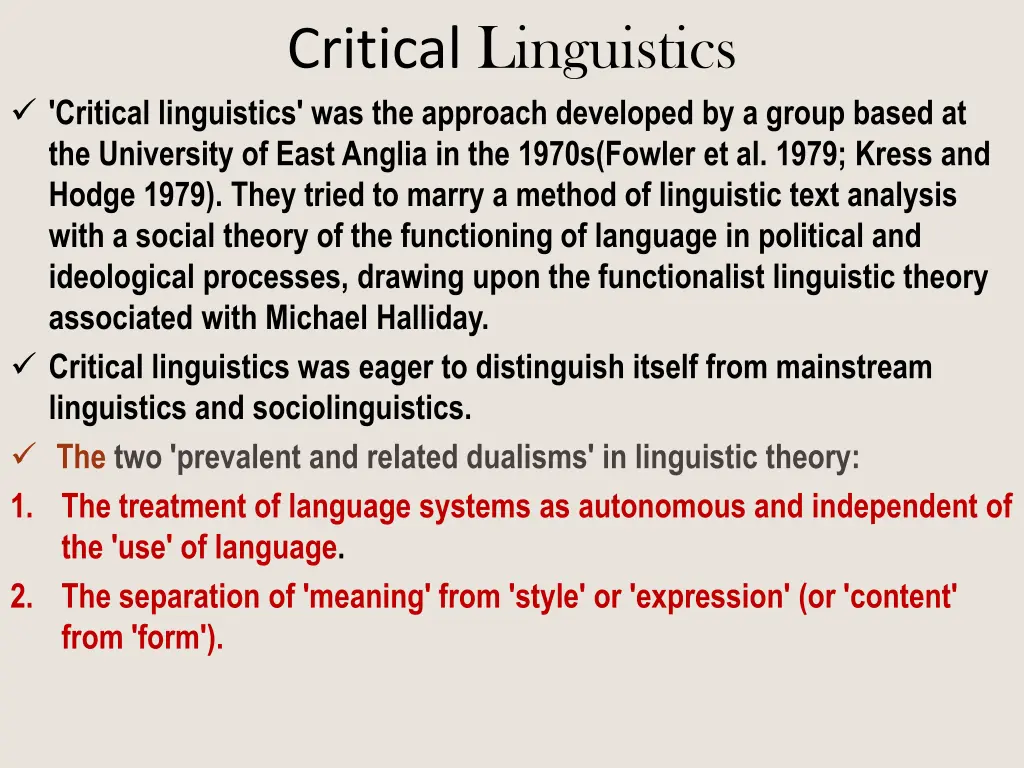 critical linguistics